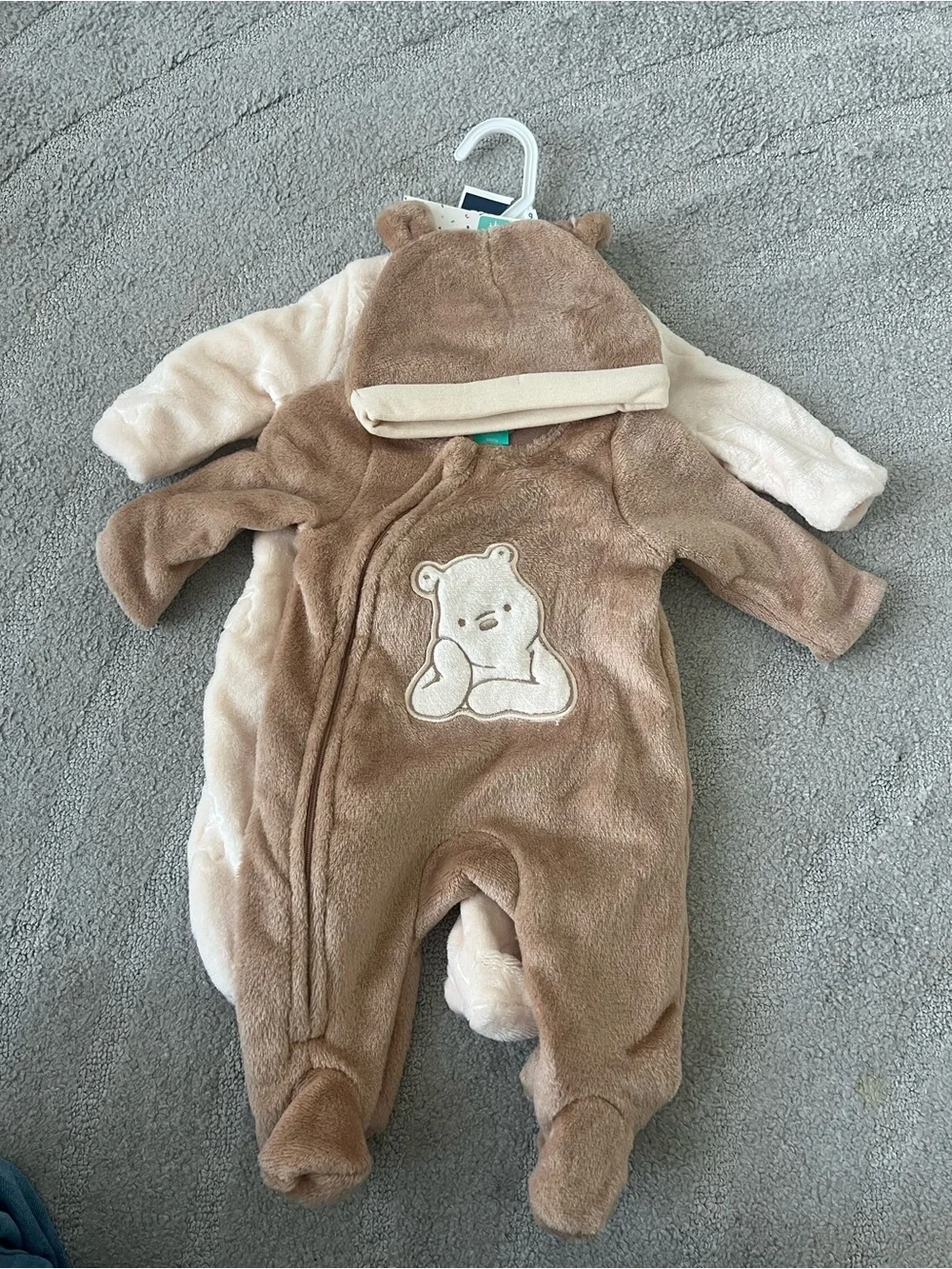 Plush Teddy Bear Hooded One-Piece (2) - Brown - Picture 1 of 6